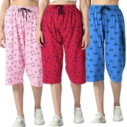 Kunjus Loose Fit Capris for Women Prints and Colours may Vary Women Multicolor Capri-picture-13