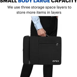 zipex CAPTAIN 16 Inch Laptop Case with Handle | for All 15-15 .6 Inch Laptops | Waterproof Laptop Sleeve/Cover image 5