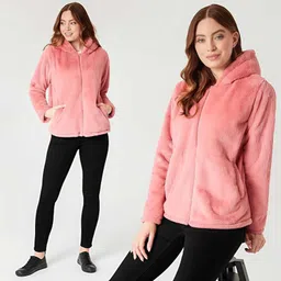 sheen ellision Fleece Coat For Women image 3