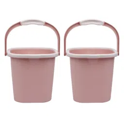 Peach 18 Ltr Polypropylene Bucket Set (Set of 2) by Regalo image 1
