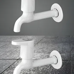 ramya Alive Long Body Tap PTMT Heavy Plastic Faucet (7inch Long) Pack Of 2 With Wall Flange Superior Plastic Heavy Duty Bib Tap Faucet-picture-15