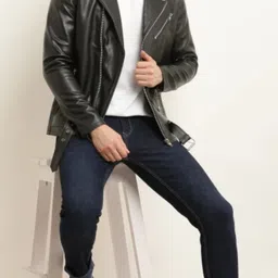 nayb Men Solid Biker/Riding Jacket image 4