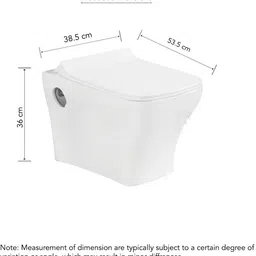joyo cera Meta Premium Grade Bathroom Wall Mount Commode With Soft Close Toilet Seat Wall Hanging Water Closet P trap With Soft Close Seat Cover Western Commode image 4