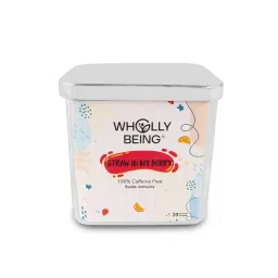 Wholly Being- Straw in my Berry Tea(caffeine free) for kids for strong immunity with Freeze dried Strawberry, Giloy, Ginger, Tulsi, Chamomile (20 tea bags)-image-3