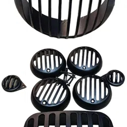 fabare Standard Front Rear Headlight Grill/Jali Cover Set Bike Headlight Grill-picture-15
