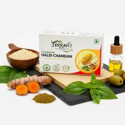 terravita Natural Haldi Chandan Soap | Herbal Bath Bar with Sandalwood & Turmeric-picture-32