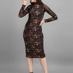 purvaja Women Bodycon Multicolor Below Knee Dress-picture-11