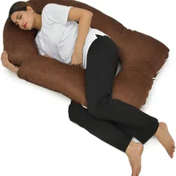 anvansa ultra soft j shaped pillow Microfibre, Polyester Fibre Solid Pregnancy Pillow Pack of 1-picture-25