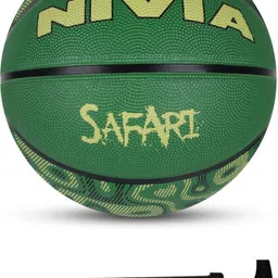 nivia Combo Safari Basketball Multicolor (Size - 5) with Ball pump Basketball - Size: 5-picture-35