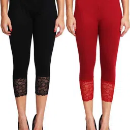 snowball Women Black, Maroon Capri-picture-12