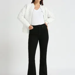 pepe jeans Women Flared High Rise Black Jeans image 1