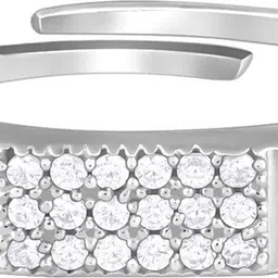 giva Sterling Silver Zircon Rhodium Plated Ring image 4