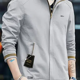 futse peno Men Striped Casual Jacket image 2