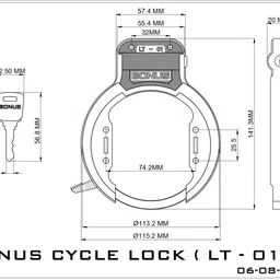 bonus LT 01 (Green) Bicycle Lock image 2