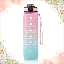 finifab Water Bottle with Measurement Markings | BPA-Free Straw Bottle for Kids & Adults 1000 ml Water Bottle-picture-32