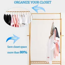 webdealz Hanger for Clothes, 9-Holes Innovative Design with 360º Rotating Hook x4.285 Swivel Hook 9 image 2