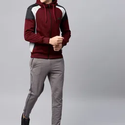 hrx by hrithik roshan Men Full Sleeve Color Block Hooded Sweatshirt image 4