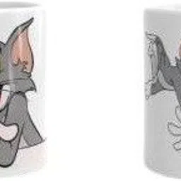 rmc Tom And Jerry Printed White Coffe mug best gift for kids, on happy birthday in low price, Ceramic Coffee Mug image 1