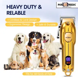 pick ur needs Professional Blade Dog Hair Clipper / Shaver Pet Trimmer Puppy Grooming Machine Gold Pet Hair Trimmer image 3