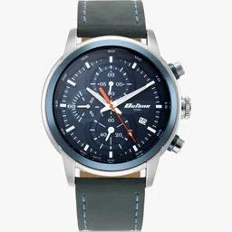 Titan Octane Chronograph With Date Blue Dial Blue LeatherStrap Analog Watch - For Men NT90086KL01 image 2