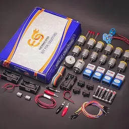 opulentsd 48 Pcs Motor & Battery (4Types Motor and 2 types Battery with clip Electronic Components Electronic Hobby Kit image 2