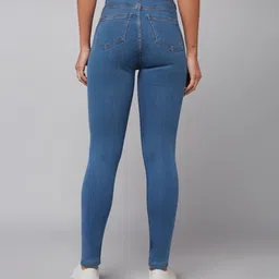 dolce crudo Women Skinny High Rise Blue Jeans image 4