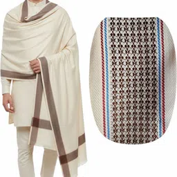 Iqra Mart Polyester Lycra Blend, Wool, Acrylic Solid, Woven, Self Design Women, Men Shawl-image-36