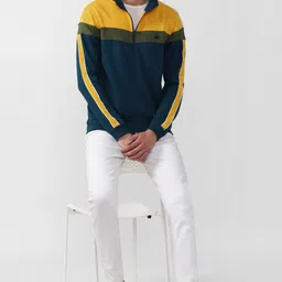 peter england Men Full Sleeve Solid Sweatshirt image 5