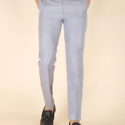 fubar Men Regular Fit Grey Cotton Blend Trousers image 3