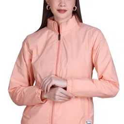 SANHOK Waterproof Polyester Windcheater Sports Gym Running Travel Sunscreen Jacket Solid Women Wind Cheater-picture-12