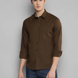 allen cooper Men Slim Fit Solid Spread Collar Casual Shirt-picture-24
