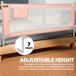 baybee Bed Rail Guard Barrier for Baby Safety Adjustable Height Falling Protector Fence image 2