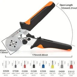 cartcraze Crimping Tool Kit with 1200PCS Wire End Ferrules & Crimper Plier wire crimping 1 Manual Crimper image 2