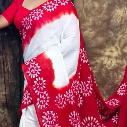 rnn saree Printed Handloom Pure Cotton Saree image 4