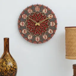 shribalajiarts Laser Cut Design MDF Wall Clock Living Room image 1