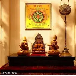 bz device SHREE YANTRA SIZE 6&6 Brass, Wooden Yantra image 2