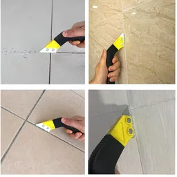 helmik Tile Grout Remover Tool with 4 Blades | Tile Gap & Joint Cleaner | Grout Scraper Lever Tool image 4