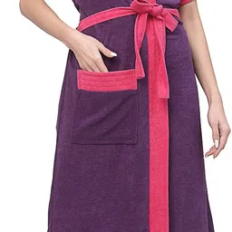 poorak Purple Rani Free Size Bath Robe image 5