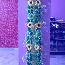 kingstyle impex Artificial Flowers Home Decoration Vine Creepers Plant Wall Hanging Chain A1111Q Multicolor Sunflower Artificial Flower-picture-32