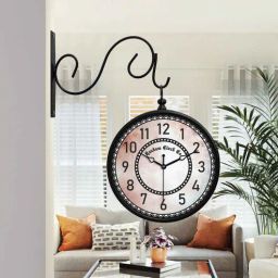 random Classic Multicolour Metal Analog Platform Clock-picture-3