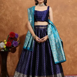 jivuba Self Design Semi Stitched Lehenga Choli-picture-41