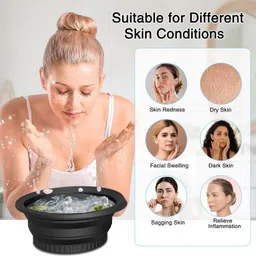 niralasa Silicone Massage Bowl Face Ice Bowl Silicone Collapsible Basin Ice Tray Foldable Ice Bath Bowl image 4