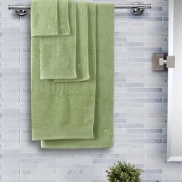 Green Solid 550 GSM Cotton 6 Pieces Towel Set by Maspar-picture-2