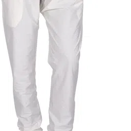 manyavar Men's Cotton Solid Pyjamas for Kurta (Cream) Men Pyjama image 1