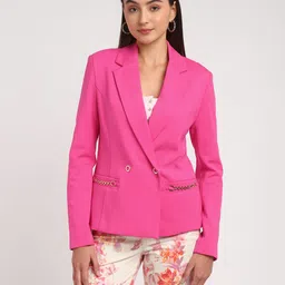 guess Women Solid Single Breasted Casual Blazer-picture-15