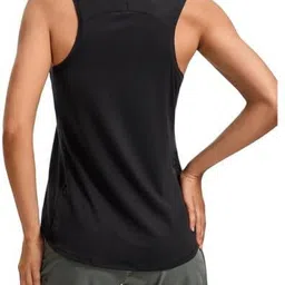 kikwit Women Solid Round Neck Organic Cotton Black T-Shirt image 2