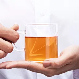 borosil Vision Glaze Cut Design 6pc Tea/Coffee 190ml Classic Set, Lightweight Glass Coffee Mug image 3