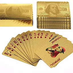 darshan online Premium Playing Gold Cards Set of 1 Deck for Card Games/Pocker/Rummy Playing Card Decks, Playing Cards for Adult and Child [Non-Tearable] (Golden) [Premium Edition]-picture-31