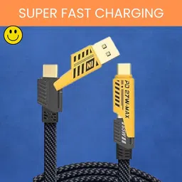 NRP 4-in-1 Cable 1 m 4 IN 1 Braided Multi Functional Fast Charging Cable with Fast Data TransferS344 image 1