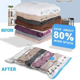 dn brothers 5Pack Vacuum Compression Storage Bags With Pump,Space Saver Sealer Bag DN268 Travel Storage Vacuum Bags image 3